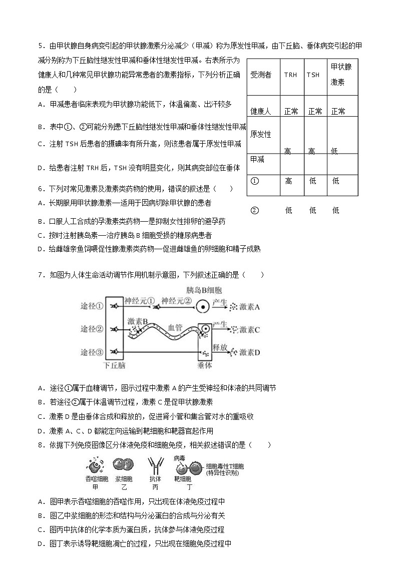 2022-2023学年山东省德州市第一中学高二上学期1月期末考试生物试题含答案第2页