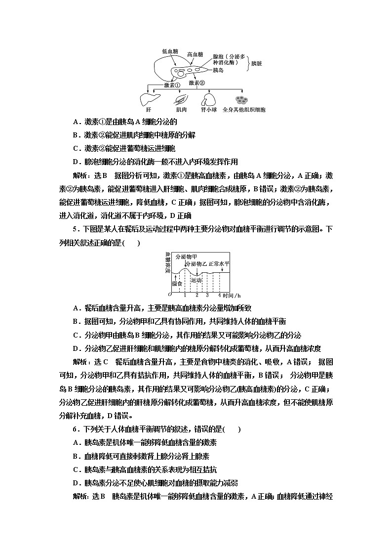 课时跟踪检测 （九）  激素调节的过程第2页