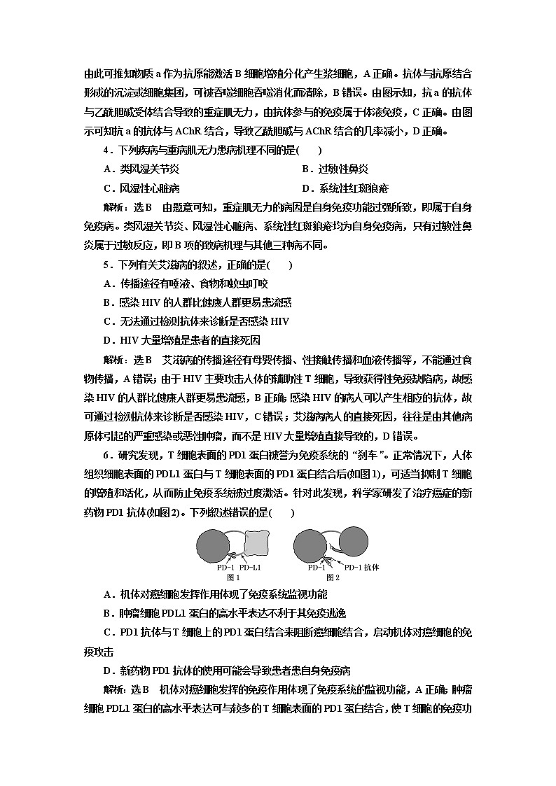 课时跟踪检测 （十三）  免疫失调02