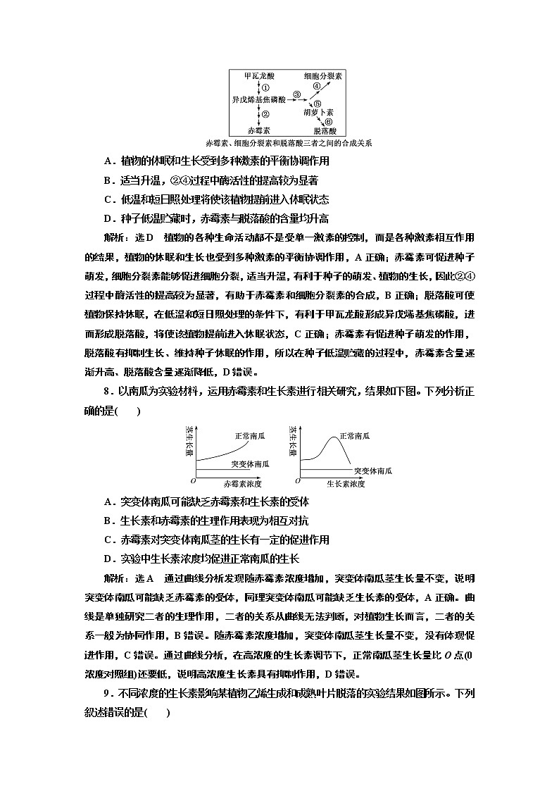 课时跟踪检测 （十六）  其他植物激素03