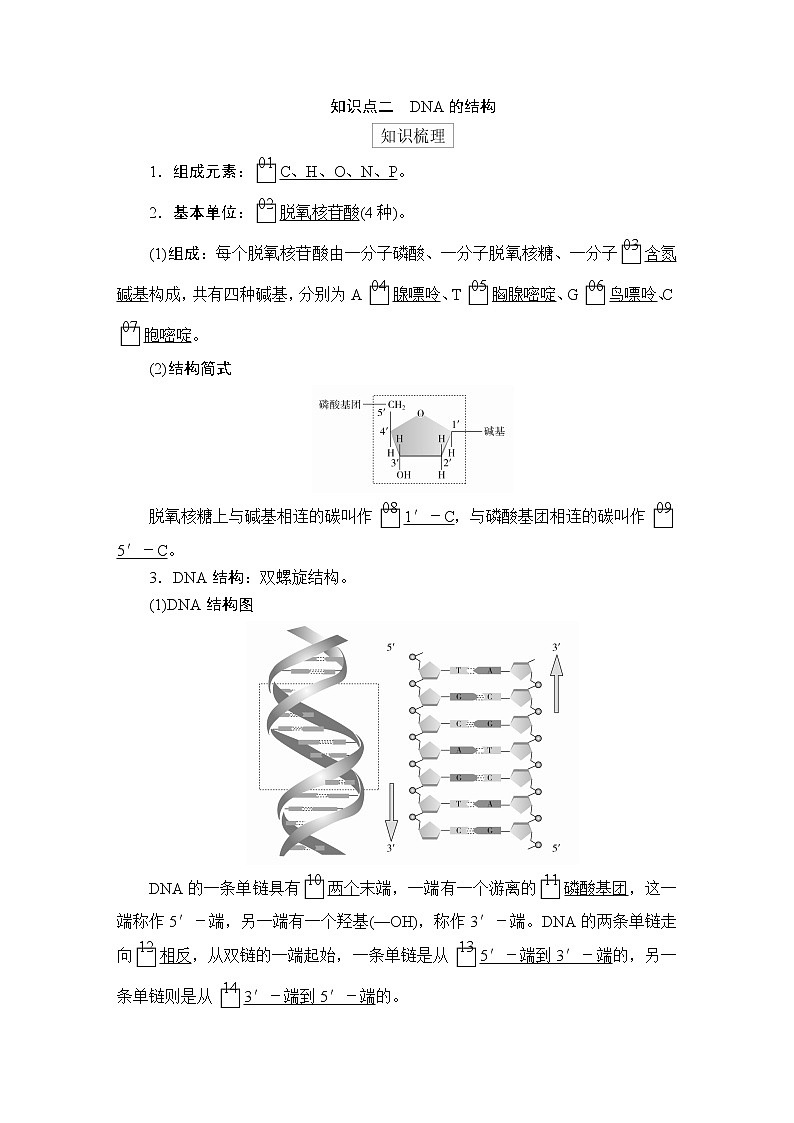 高中生物第二册 第3章  第2节DNA的结构第2页
