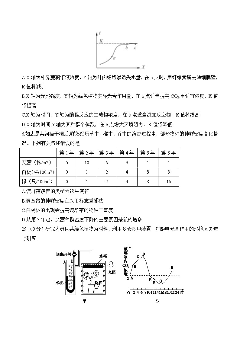 黑龙江省X师范大学附属中学202X年上学期高三期末考试理科综合《生物》试卷02