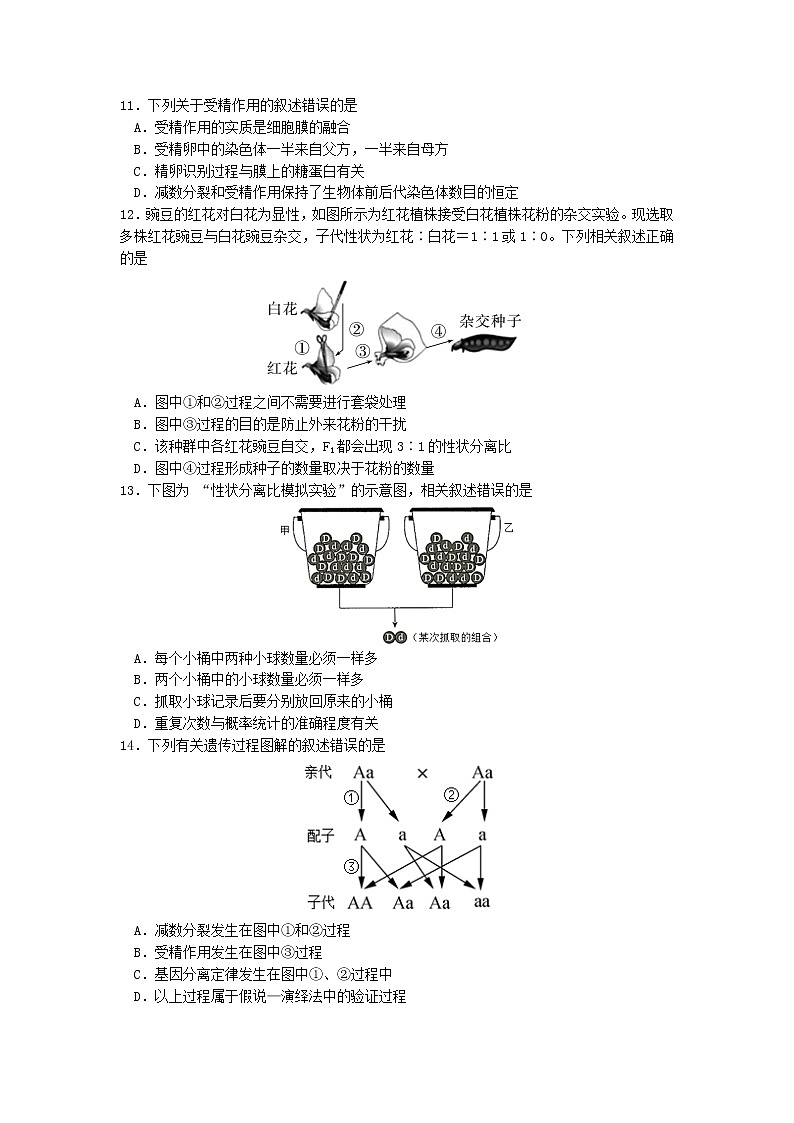 江苏省南京市六校联合体2022-2023学年高一下学期3月联考生物试卷第3页