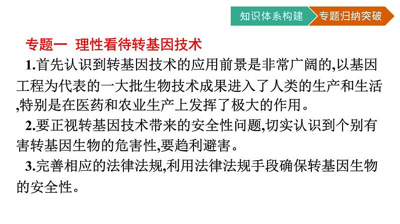 第4章　生物技术的安全性与伦理问题 章末核心素养整合课件PPT第3页