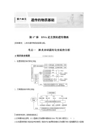 高中生物高考2022年高考生物一轮复习 第6单元 第17讲　DNA是主要的遗传物质