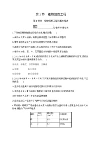 高中生物人教版 (2019)选择性必修3第2章 细胞工程第1节 植物细胞工程一 植物细胞工程的基本技术第1课时课后练习题