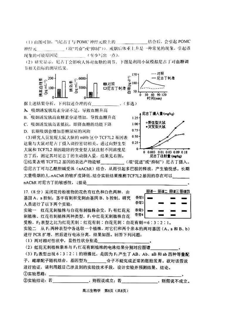 天津市南开区2022-2023学年高三下学期质量检测（一）生物试题03