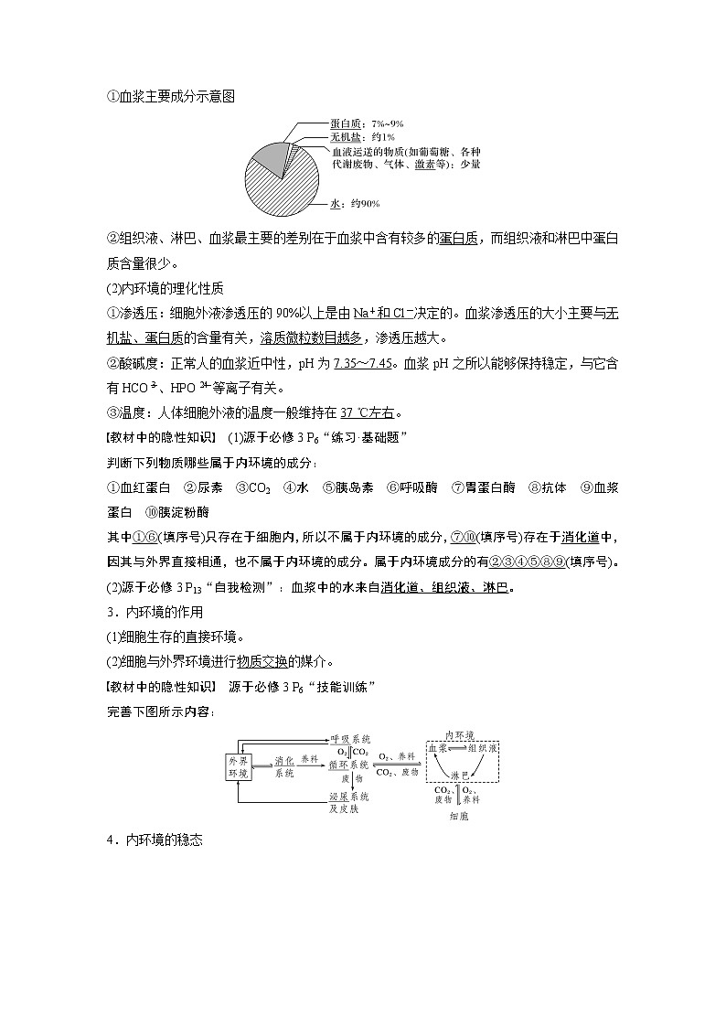 高中生物高考2022年高考生物一轮复习 第8单元 第23讲　人体的内环境稳态及实例 试卷02