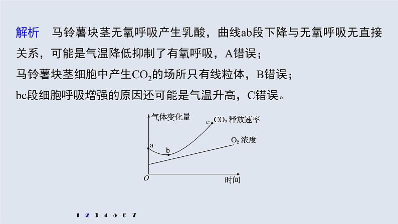 高中生物高考2022年高考生物一轮复习 第3单元 强化练5　有氧呼吸和无氧呼吸的辨析课件PPT第5页