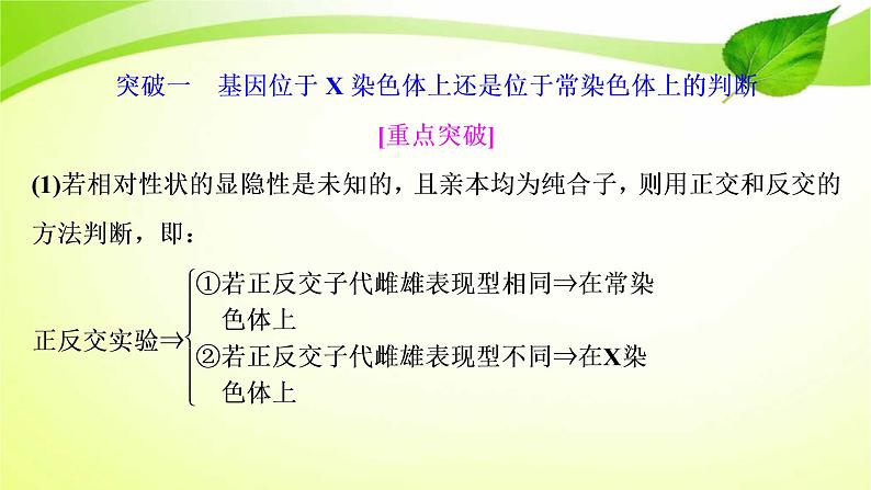 高中生物高考2022年二轮复习：加强提升课(六)　基因位置的判定及相关实验设计突破课件PPT第2页