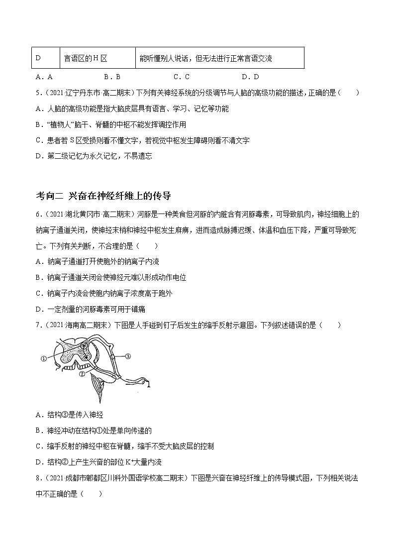 高中生物高考解密16 神经调节（分层训练）（原卷版）第2页