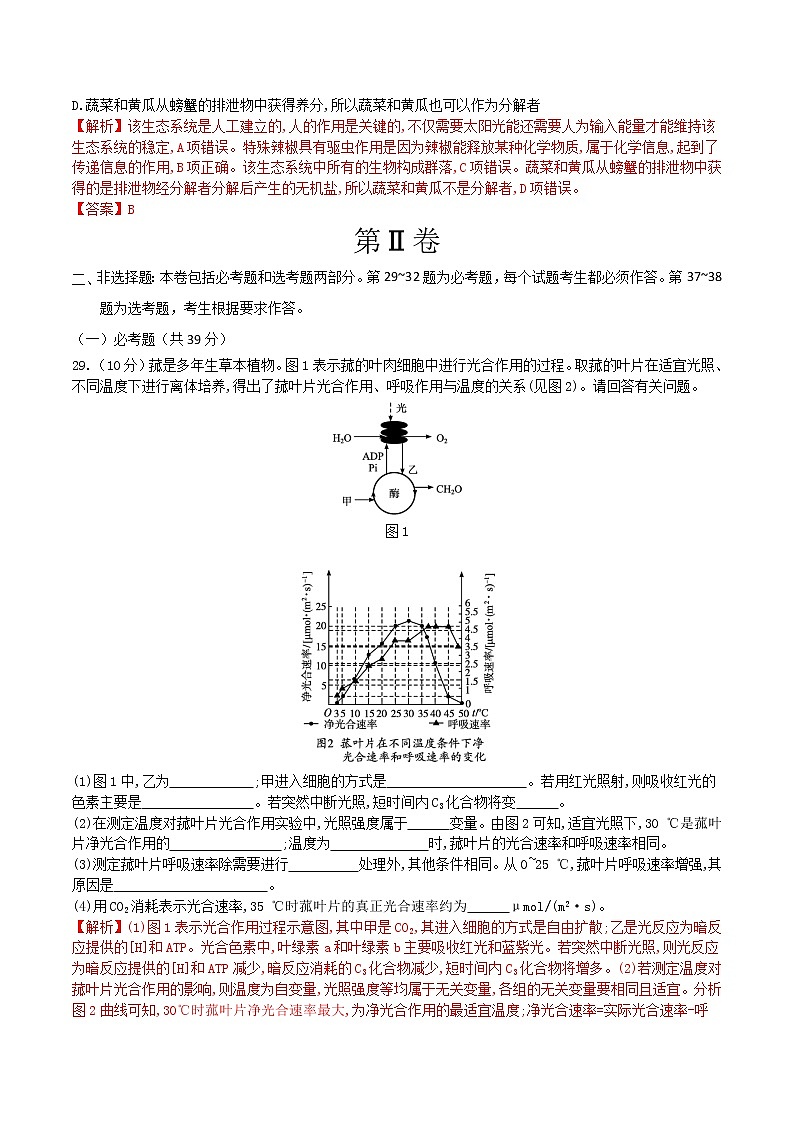 高中生物高考模拟卷07-【战高考】2021年高考理科综合生物全真模拟卷（解析版）第3页