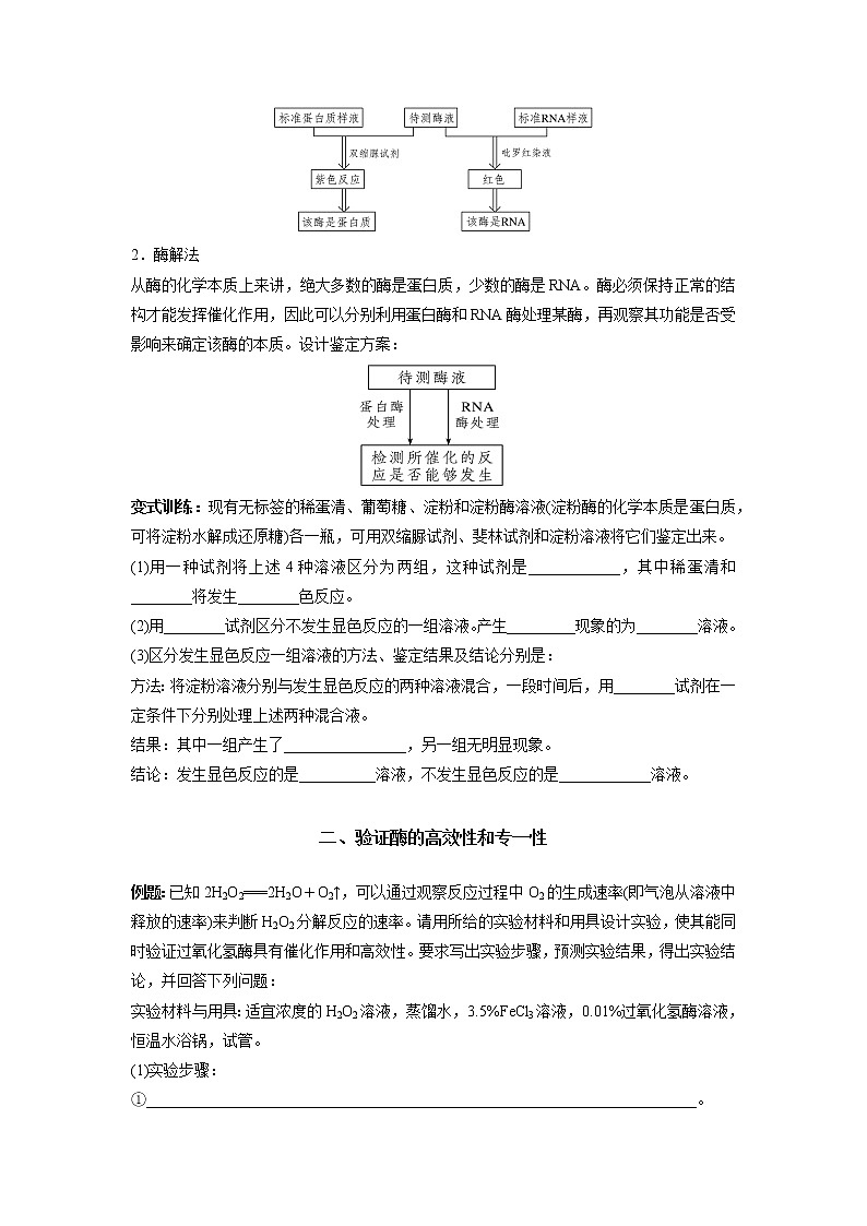 高中生物高考专题01 酶的相关实验拓展（原卷版）02