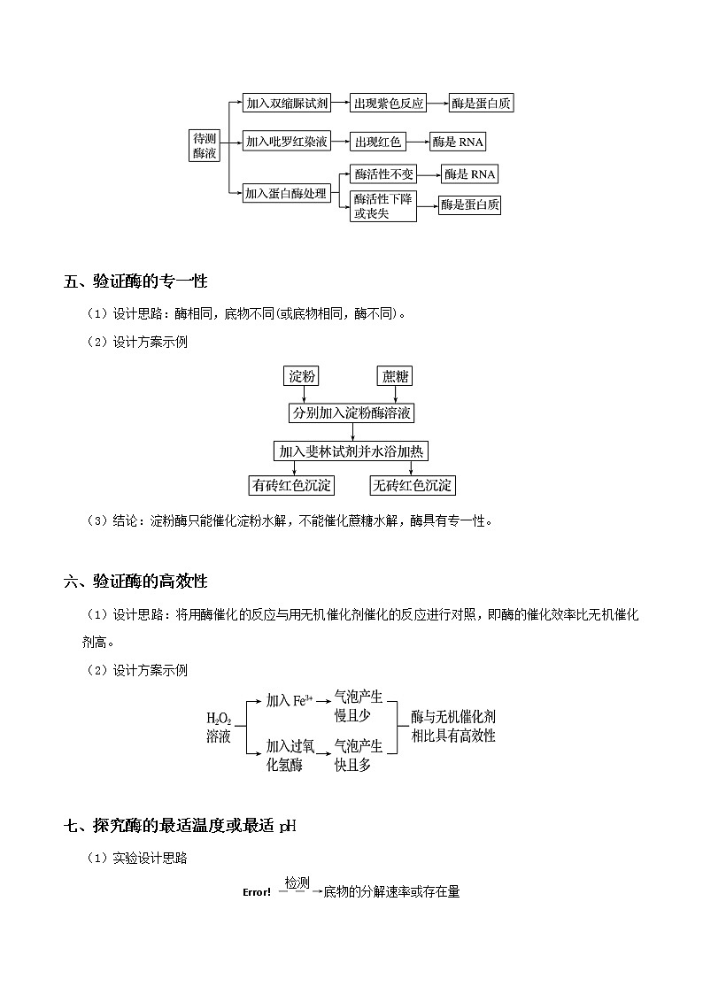 高中生物高考专题01 与酶相关的实验分析与设计-备战2021年高考生物核心考点透析（原卷版）02