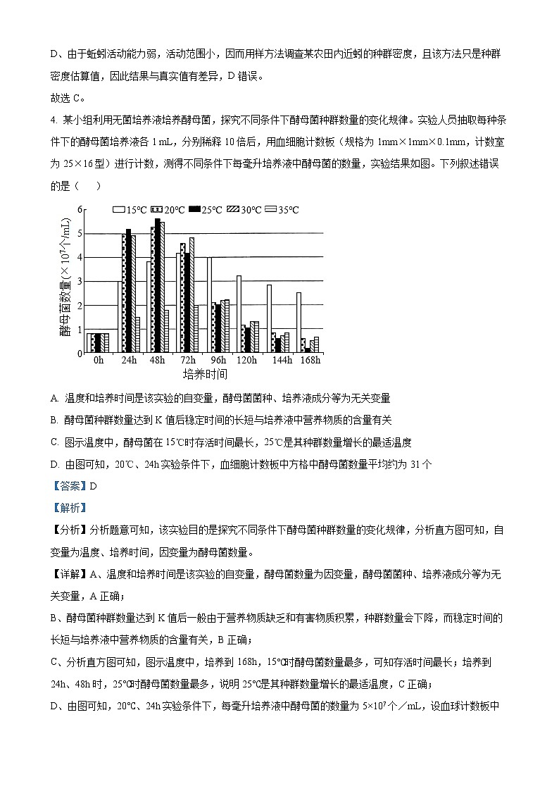 辽宁省六校协作体2022-2023学年高二下学期3月联考生物答案第3页