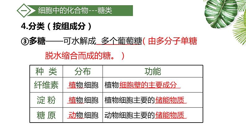 高中生物高考专题1 5 细胞中的糖类和脂质（优质课件）-2021年高考生物大一轮复习紧跟教材第7页