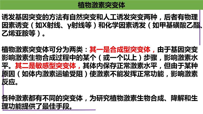 专题3 植物调节-植物突变体-【热点专栏】备战2022年高考生物热点知识及技巧名师精讲课件第3页