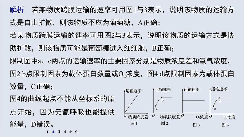 高考生物一轮复习  第2单元 强化练3　物质跨膜运输相关图形分析第7页