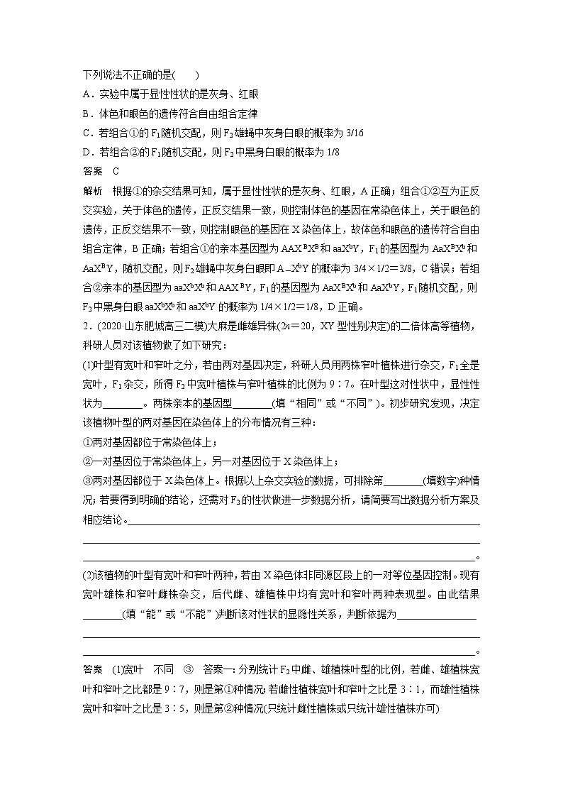 高考生物一轮复习课件+讲义  第5单元 第16讲　热点题型五　基因在染色体的位置判断03