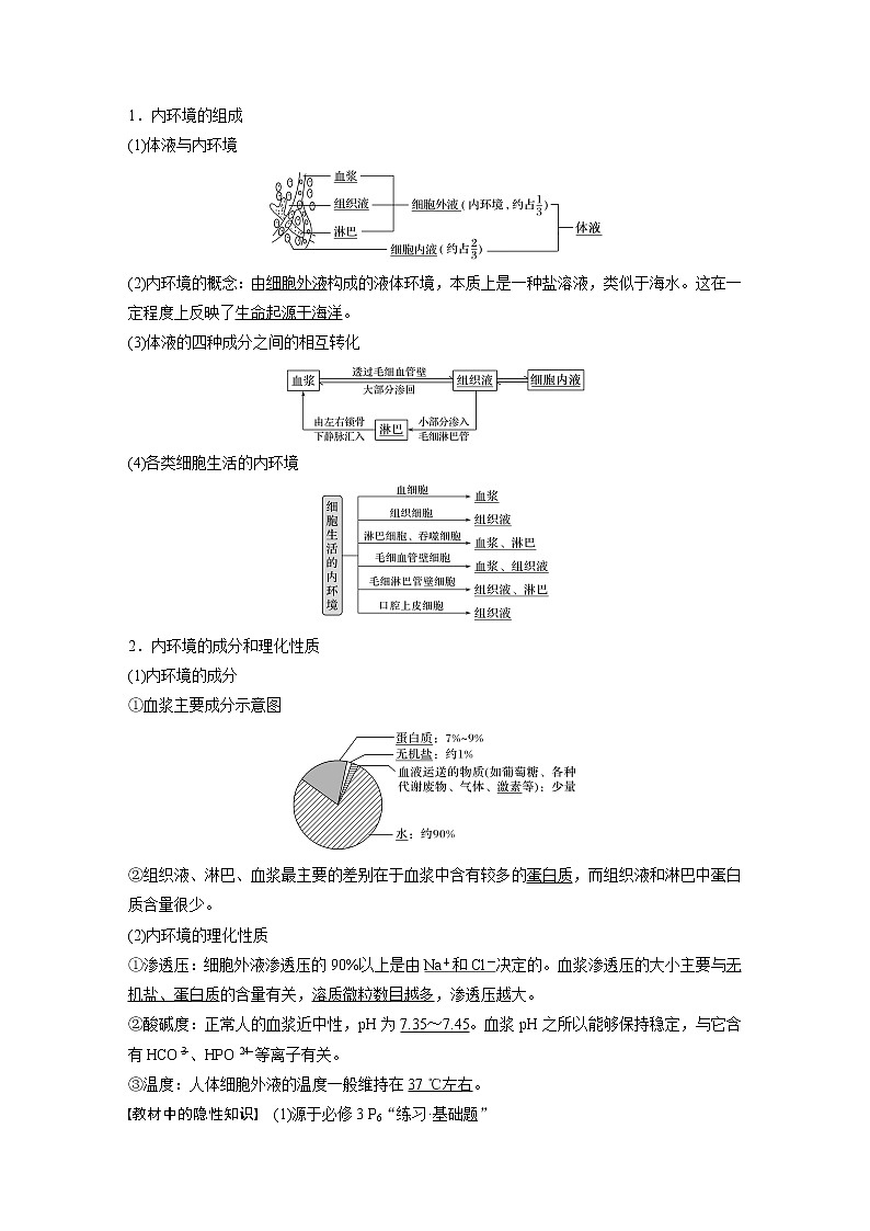 高考生物一轮复习  第8单元 第23讲　人体的内环境稳态及实例第2页