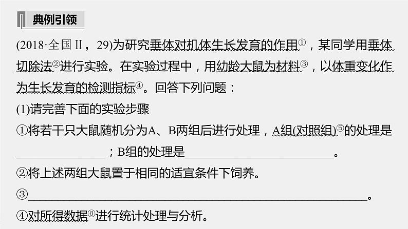 高考生物一轮复习课件+讲义  第8单元 实验技能三   实验方案的补充和完善04