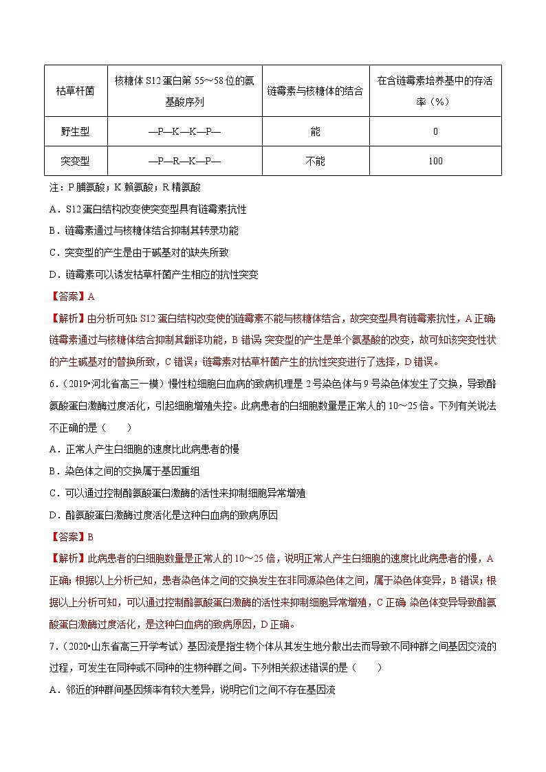 高中生物高考专题06 变异、育种与进化（解析版）第3页