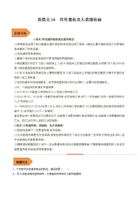 易错点16  伴性遗传及人类遗传病-备战2023年高考生物考试易错题（新教材新高考）