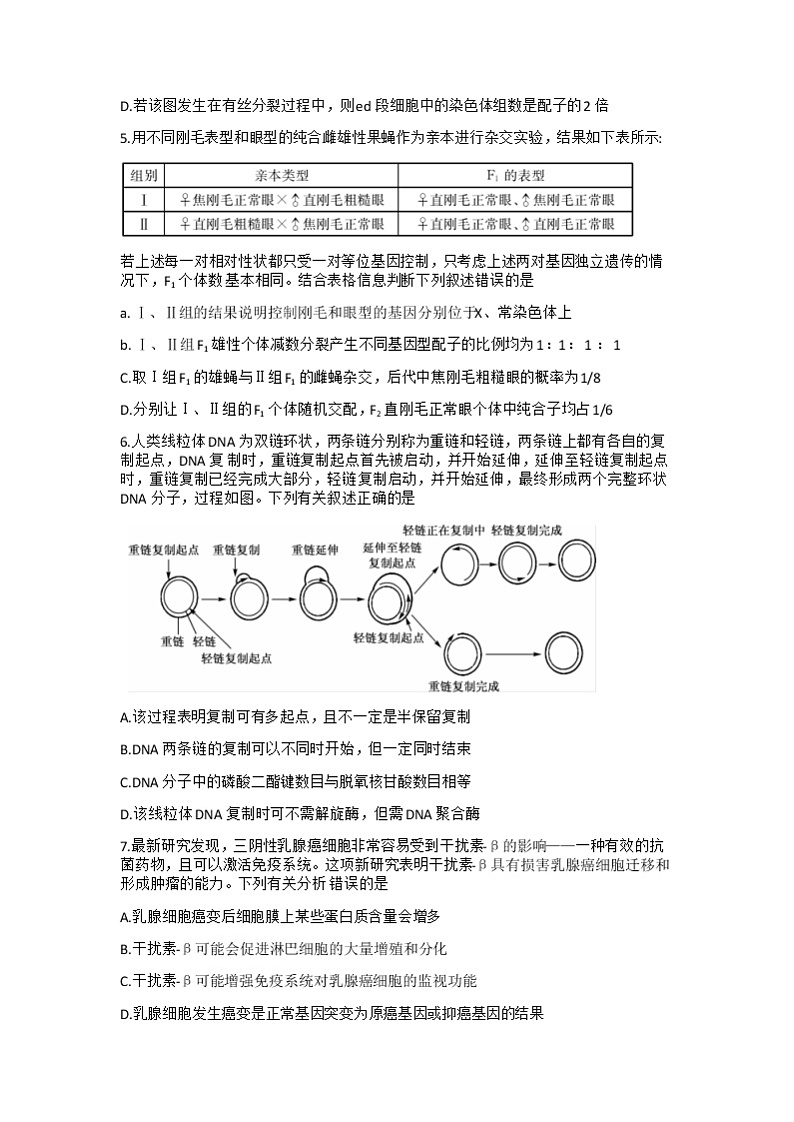 湖北省新高考联考协作体2022-2023学年高三下学期4月月考生物试题 （含答案）02