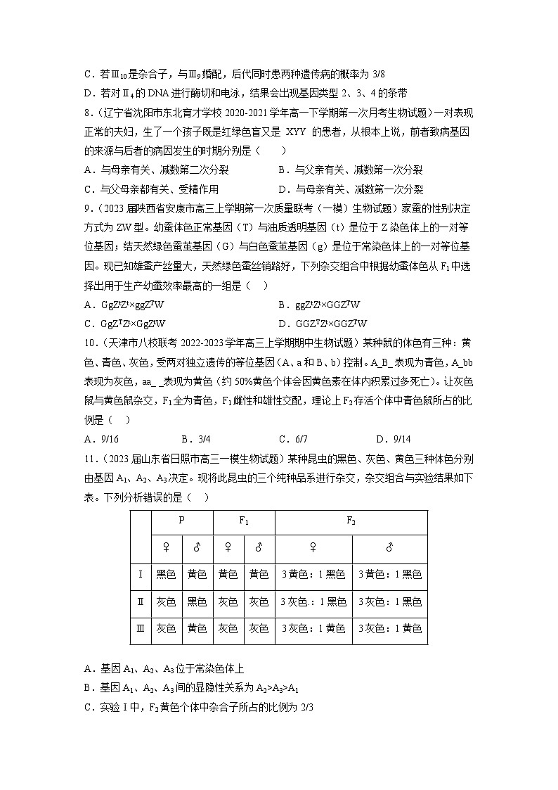 专题卷04 遗传规律-【小题小卷】冲刺高考生物小题限时集训（新高考专用）03