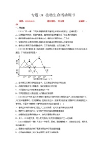 专题卷08 植物生命活动调节-【小题小卷】冲刺2023年高考生物小题限时集训（新高考专用）