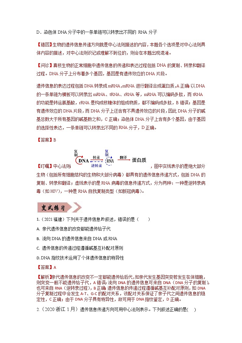 易错点07  遗传的分子基础（教师版）第2页