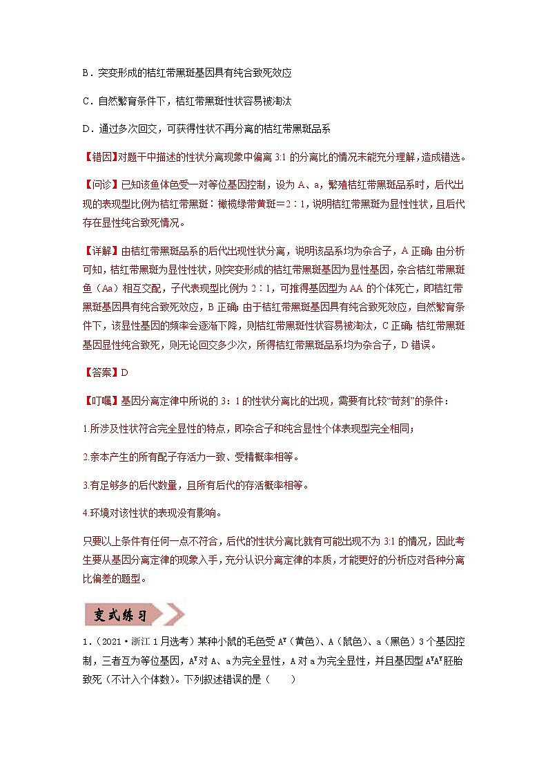 易错点08  遗传的基本规律（学生版）第2页