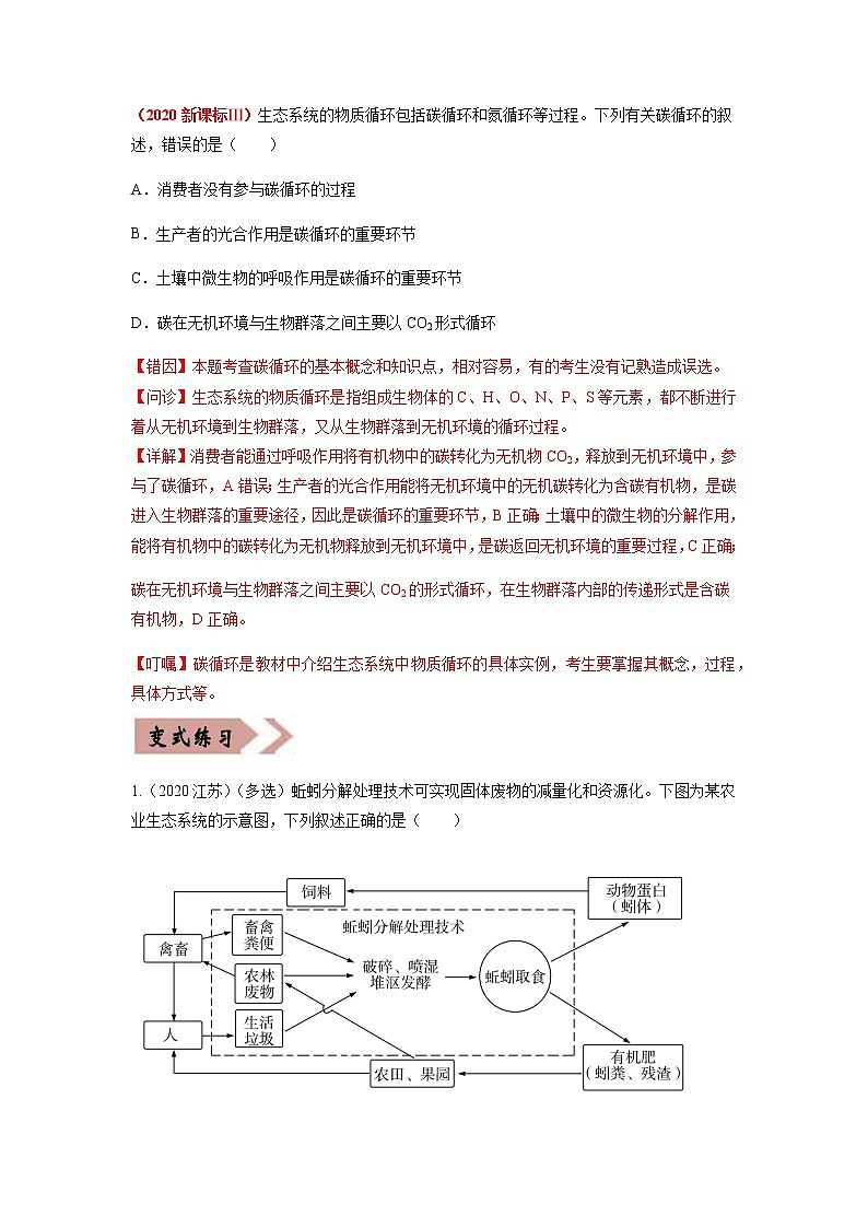易错点17 生态系统的结构和功能（学生版）第3页