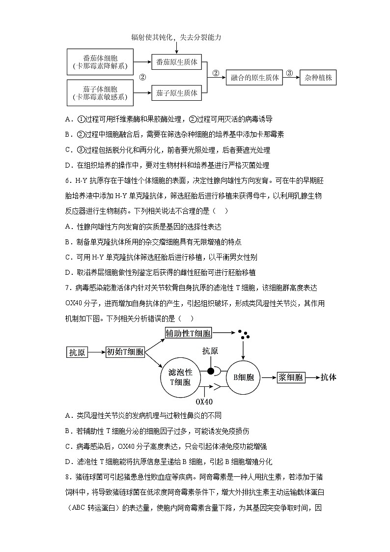 2023届辽宁省县级重点高中联合体高三第二次模拟考试生物试题（含答案）第2页