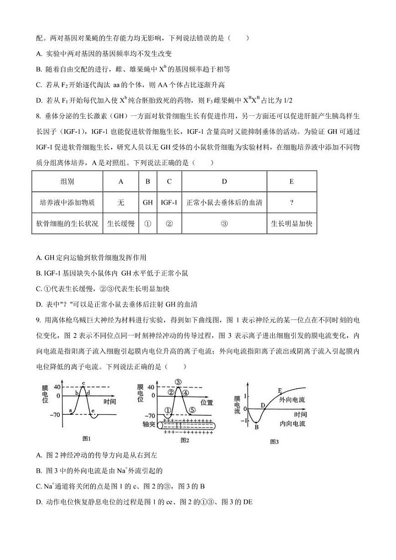 2022-2023学年山东省潍坊市高三下学期3月学科核心素养测评试题 生物（PDF版）03
