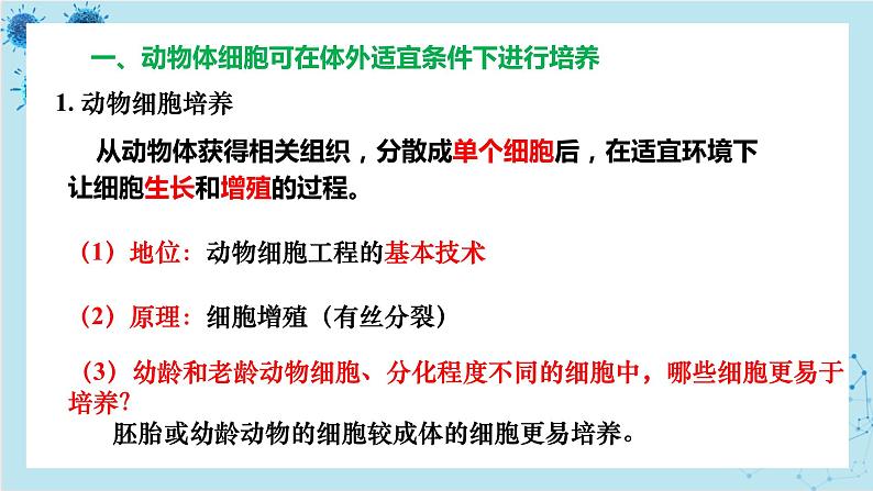 浙科版高中生物选择性必修第三册·第三章- 第一节 细胞培养是动物细胞工程的基础（课件PPT）04