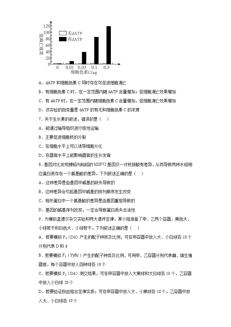 2023届河北省石家庄市高三质量检测（二）（一模）生物试题（含答案）02