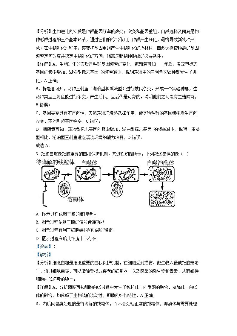 浙江省嘉兴市2022-2023学年高三生物下学期4月教学测试（二模）（Word版附解析）第2页