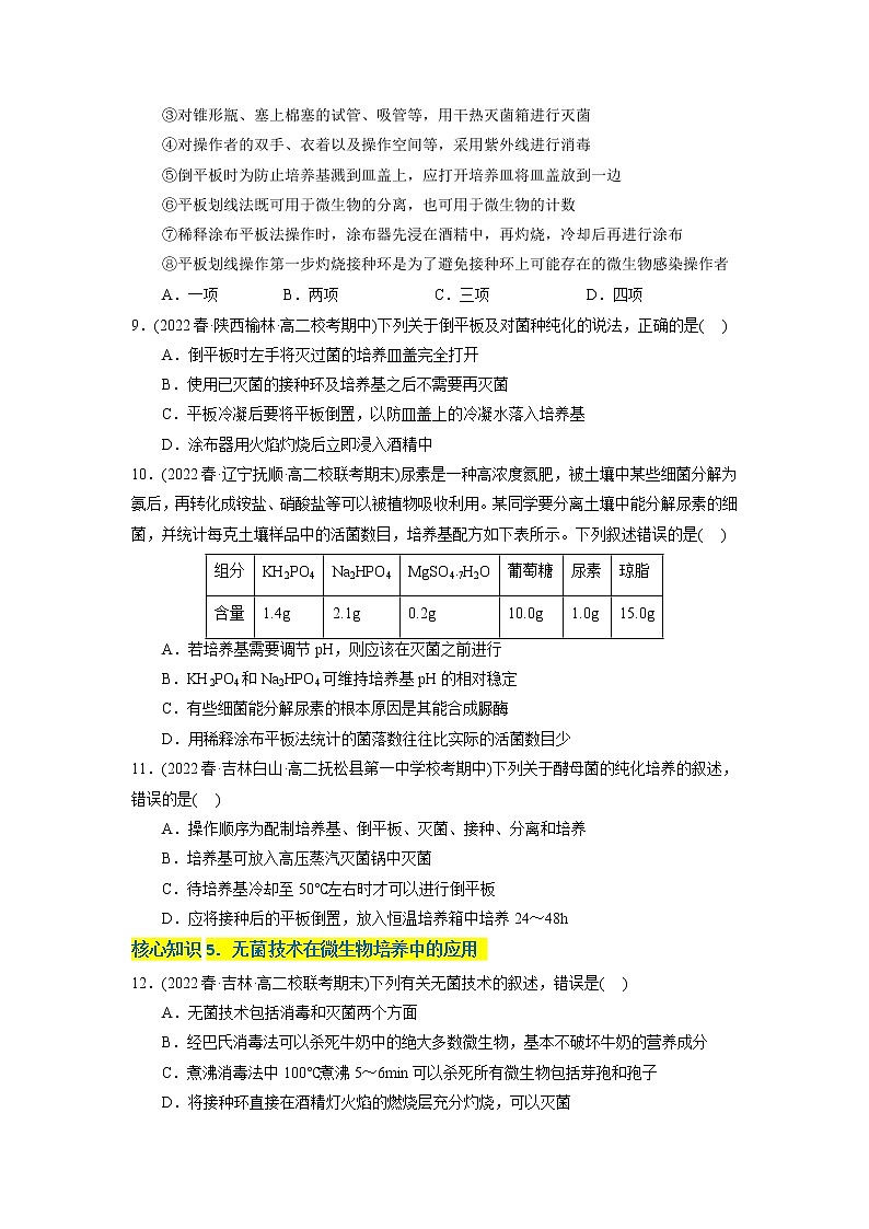 第1章 发酵工程（A卷·知识通关练）-【单元测试】2022-2023学年高二生物分层训练AB卷（人教版2019选择性必修3）03