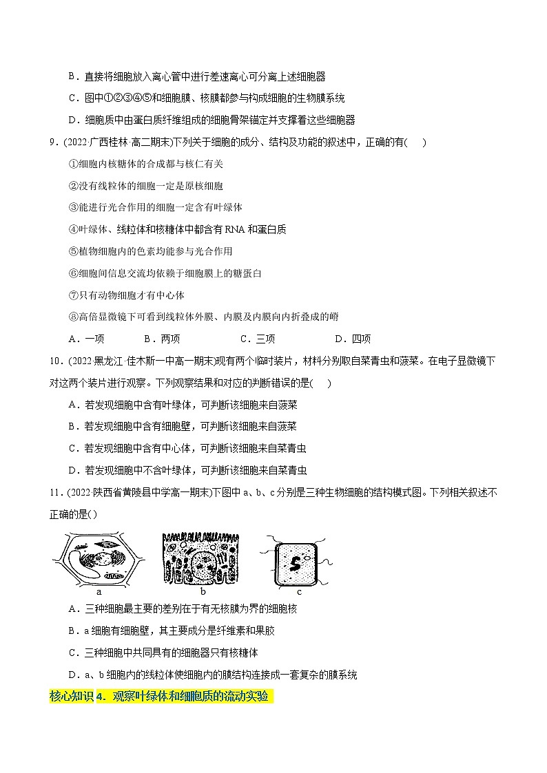 第3章 细胞的基本结构（A卷·知识通关练）-【单元测试】高一生物分层训练AB卷（2019人教版必修1）03