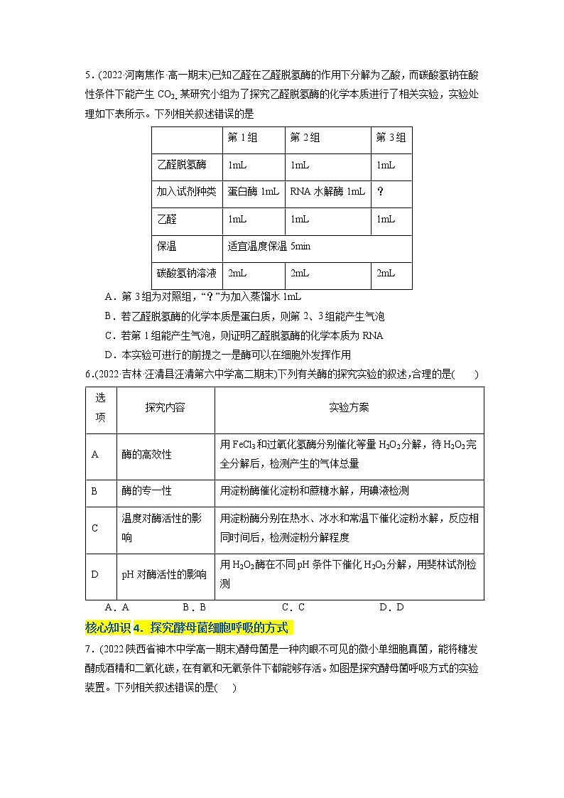 第5章 细胞的能量供应和利用（A卷·知识通关练）-【单元测试】高一生物分层训练AB卷（2019人教版必修1）02