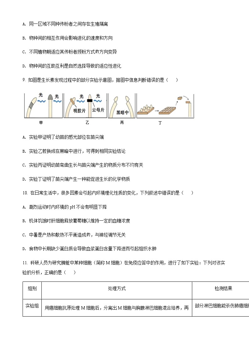 2021-2022学年浙江省（湖州、丽水、衢州）三地市高三下学期4月二模生物试题（原卷+解析卷）03