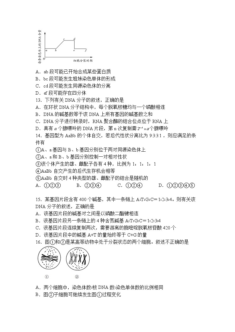 四川省宜宾市叙州区第一中学2022-2023学年高一生物下学期4月月考试题（Word版附答案）第3页