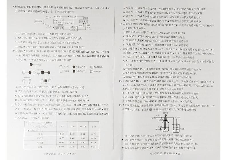 海口市2023届高三年级学生学科能力诊断生物试题第2页