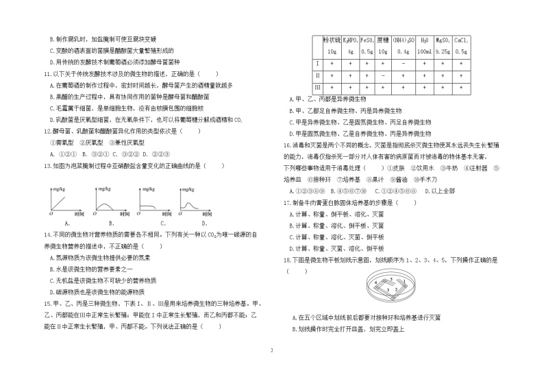 青海省西宁市海湖中学2022-2023学年高二下学期第一次月考生物试题02