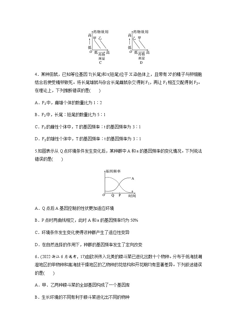 第6章　生物的进化  章末检测试卷(六)（含答案）高中生物 必修2（人教版2019）第2页