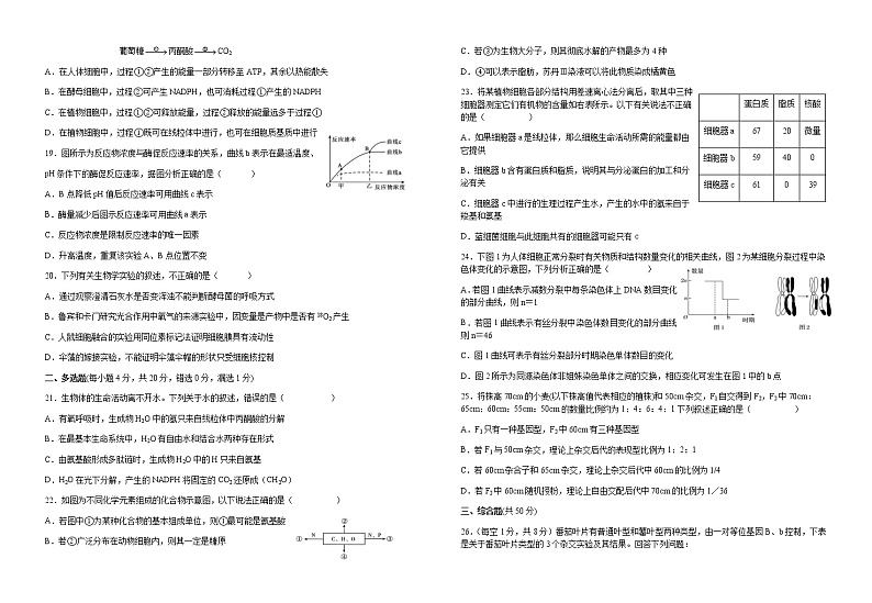 2022-2023学年江西省宜春市宜丰中学高一下学期4月期中生物试题含解析03