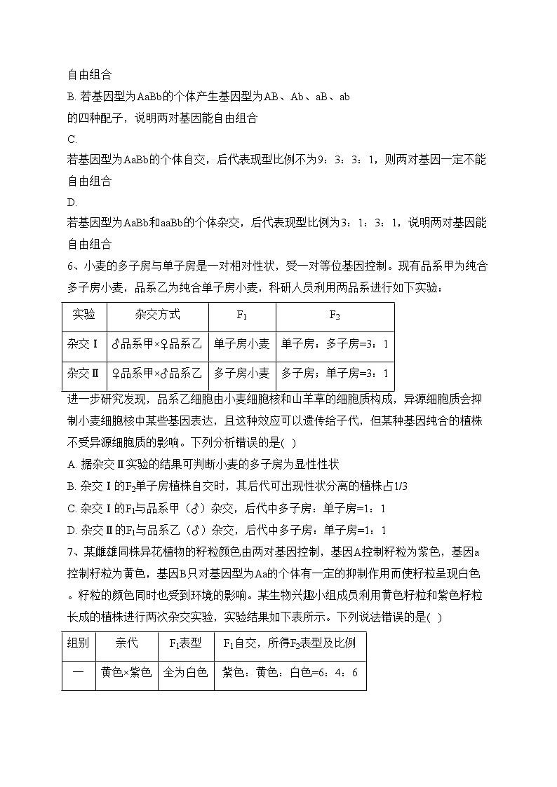 山东省招远第一中学2022-2023学年高一下学期期中考试生物（等级考）试卷（含答案）02