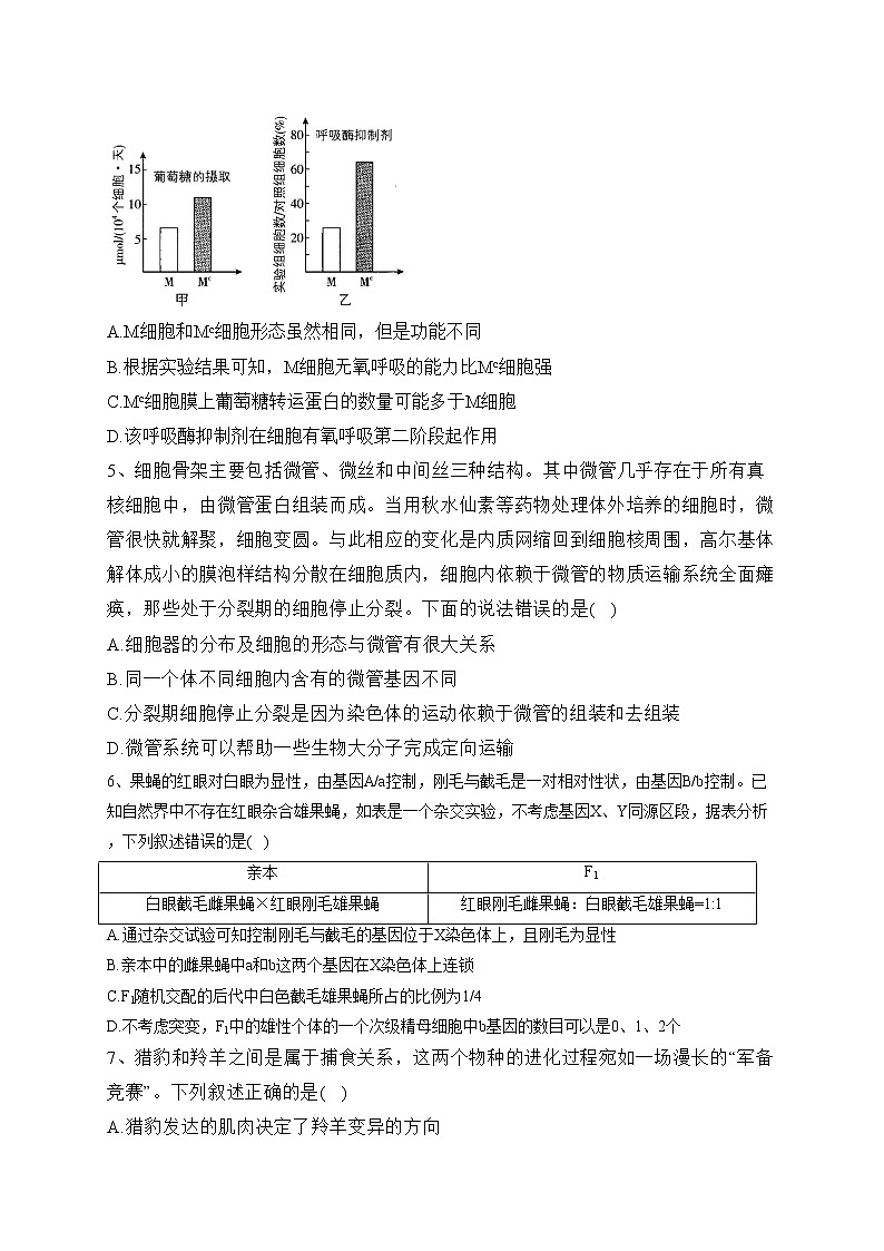 河北省部分学校2023届高三下学期第二次高考模拟演练生物试卷（含答案）02
