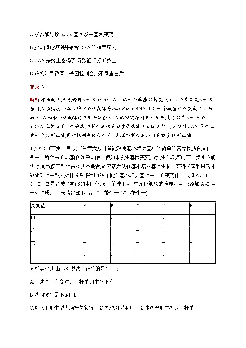 2023届人教版高考生物一轮复习生物的变异和进化单元检测（不定项）含答案02